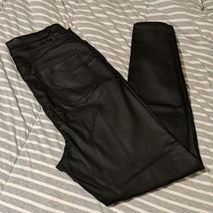 Faux leather coated skinny jean